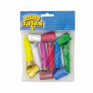 Язычок-гудок Веселая затея фольгированый 6шт