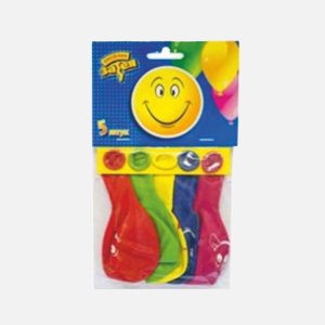 *Набор шаров  Веселая Затея с рисунком  Улыбка  30см, 5шт