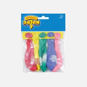 *Набор шаров Веселая Затея с рисунком С днем рождения 5шт