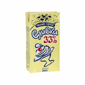 Прод сливоч Белый город Сливки д/взбивания ультрапаст 33% т/п 500г