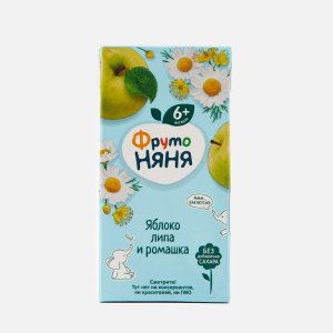 Напиток Фруто-Няня т/б 200мл Яблоко/Ромашка/Липа б/сах с 6мес