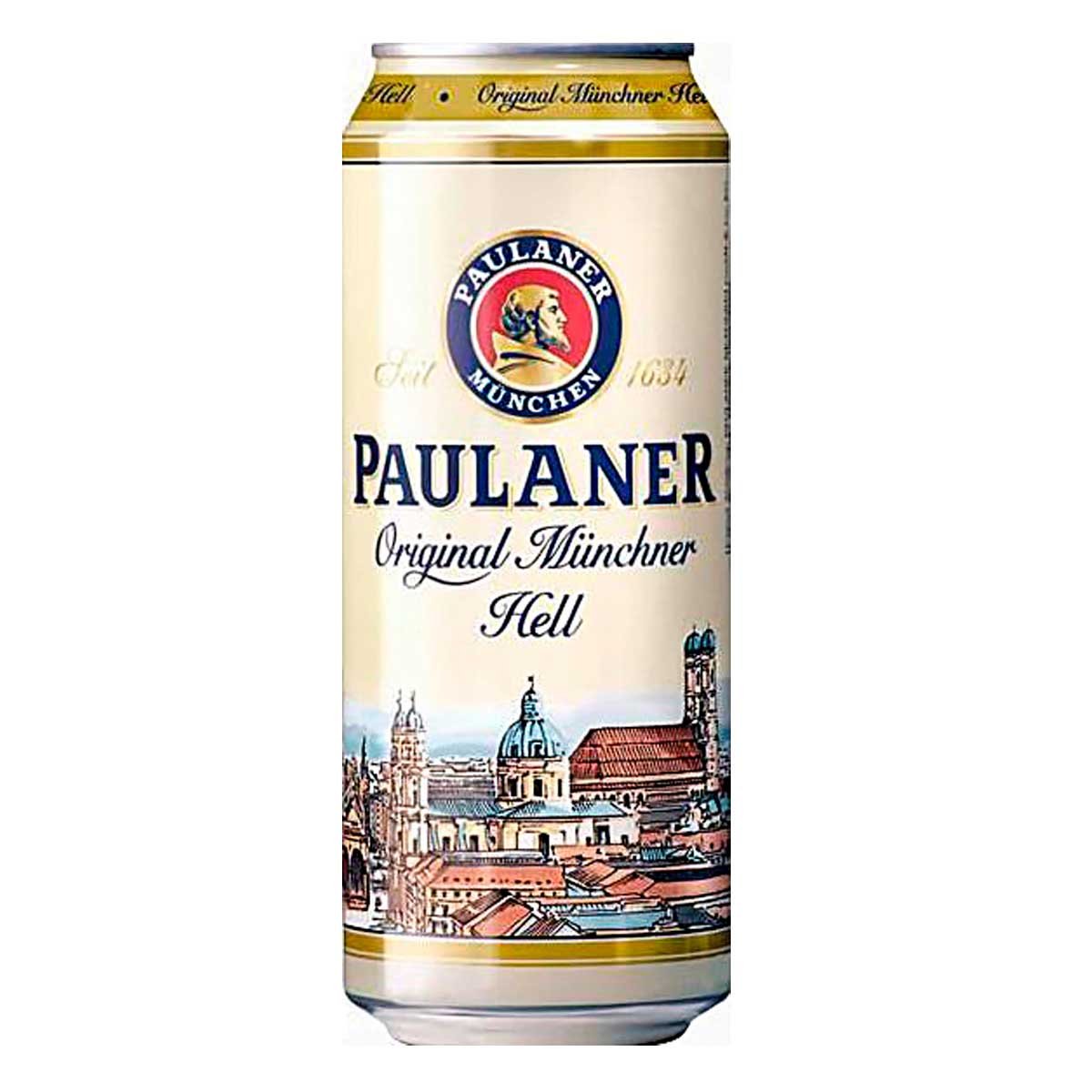Пиво Пауланер Мюнхенское оригинальное 4.9% ж/б 0,5л