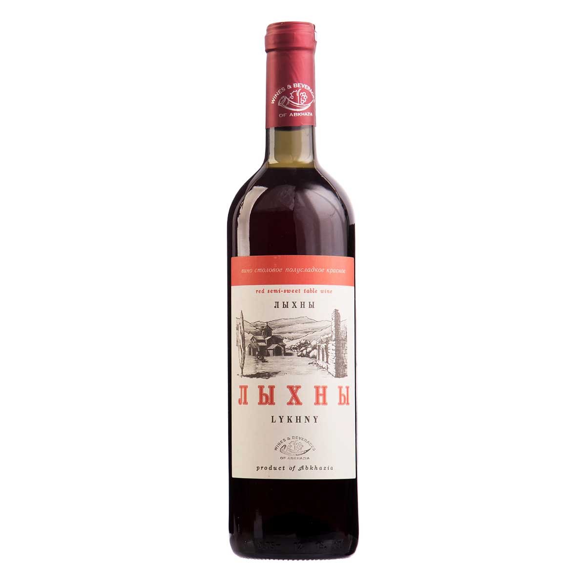 Вино Лыхны  красное п/сладкое 10% ст/б 0,75л Вино Лыхны  красное п/сладкое 10% ст/б 0,75л