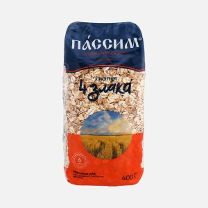 Хлопья Пассим Смесь 4 злака пл/уп 400г