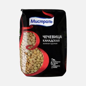 Чечевца Мистраль зеленая крупная 450г