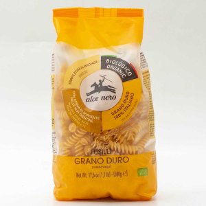 Макаронные изделия Альче Неро Фузилли био из пшеничной муки семолины дурум 500г