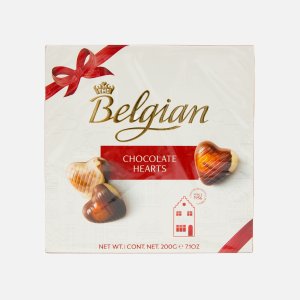 Набор конфет Бельгиан Шоколадные сердечки к/к 200г