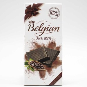 Шоколад Бельгиан Горький с какао бобами 85% 100г