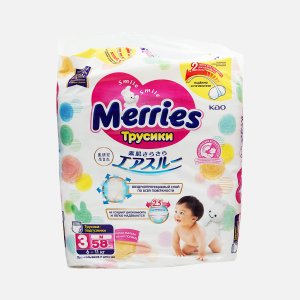 Трусики Меррис для детей размер М 6-10кг 56-58шт