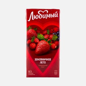 Напиток Любимый Земляничное лето из яблок, рябины, клубники и земляники т/п 1,93л