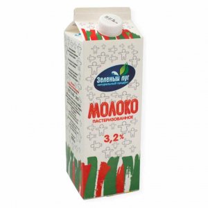 Молоко Зеленый луг пастериз 3.2% т/п 950г