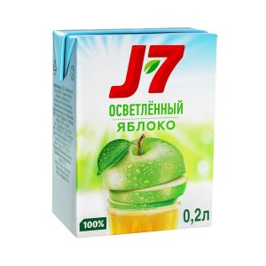 Сок J-7 Зеленое яблоко 0,2л