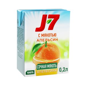 Сок J-7 Апельсин 0,2л